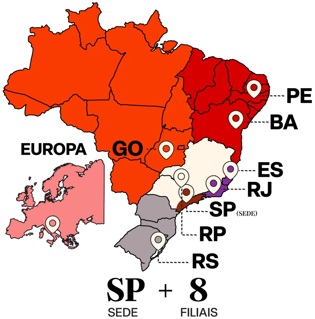 Presença da Target Sistemas no Brasil e na Espanha